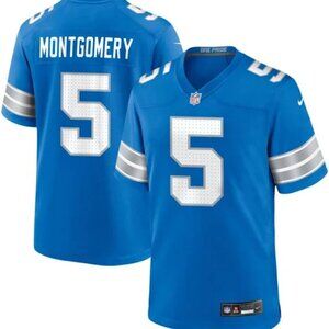 5 David Montgomery Blue Stitched Jersey